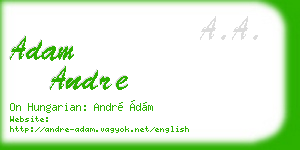 adam andre business card
