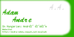 adam andre business card